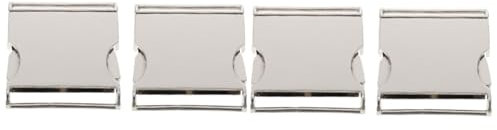 Lurrose 4 Stück Metallschnalle good looking tatsächl Kleidungsdekoration silwy easy mount Must-have-Accessoire silve Daunenjacke Gürtel Schnalle aus Legierung Verbinder Dekorative Schnalle