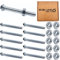 M6 Nuts & Bolt 10 Pack (M6 x 50mm Bolts & M6 Nuts) Hex Bolt/Setscrew Fully Threaded