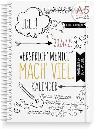 Burde Doodle Schülerkalender 2024/2025: Schulplaner Wochenplaner Timer Terminkalender für 2024/2025