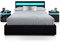 Bed Frame with Storage, 4FT6 Double Faux Leather Bed, Ottoman Gas Lift Storage Bed Frame, LED Double Size Bed for Bedroom Home, Black