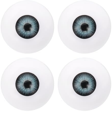 PATIKIL 30mm Safety Eyes,2 Pair Realistic Acrylic Eyes Plastic Half Eyeballs for Masks Halloween Props Art Craft, Blue Gray