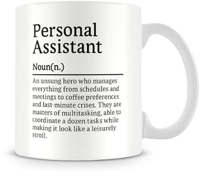 Behind The Glass - Personal Assistant Definition - Funny Mug for The Office | Mug for a PA, Ceramic, 11fl.oz.