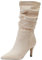 Stivali con Tacco Donna Stivali da Donna Neri Womens Boot Stivali Donna Pelle Vera Scarpe Traforate Donna Stivali Donna Tacco Tacchi Donna Calda Stivaletti Inverno