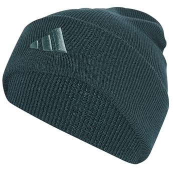 adidas Unisex New Logo Beanie Cuff, Aurora Ivy/Preloved Teal, L