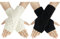 ZPLASK 2 Pairs Fingerless Gloves - Winter Arm Warmers for Men & Women - Fingerless Mittens for Christmas Gifts (Black, White)