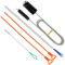 Herramientas para desatascar desagües, 5 piezas, herramienta para desatascar fregaderos, herramienta flexible para desatascar desagües de 61 y 17,8 pulgadas desatascador de desagües para cocina y baño