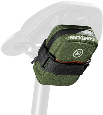 ROCKBROS Fahrrad Satteltasche Mini Tragbare Fahrradsatteltasche Kompakte Aufbewahrungstasche Rennrad Mountainbike-Satteltasche Fahrradausrüstung