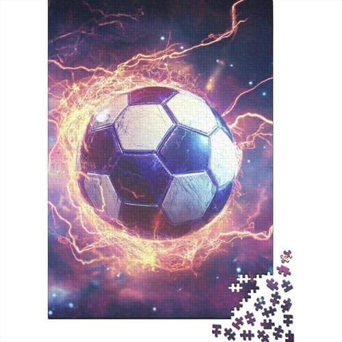 Fußball 1000 Stück Puzzles Für Erwachsene Stress Abbauen Familien-Puzzlespiel Mit Poster in 1000- Puzzle Lernspiel Spielzeug Geschenk Puzzel 1000pcs (75x50cm)