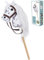 HOPPIHORSE Steckenpferd mit Trense - A4 - Hobby Horse mit Zügeln, Schultergurt, Schweif - hochwertiges Plüsch mit Langer Mähne - Silikongriff für besseren Halt - mit Geschenkverpackung