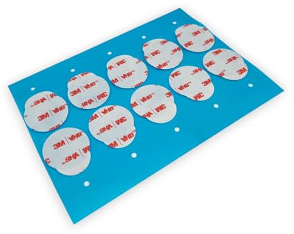 3M Klebeband transparente doppelseitige Klebepads VHB 4910 EXTRA STARK mit Abziehlasche (30mm Durchmesser - 10 Stück)