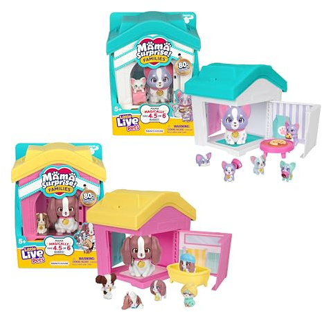 LLP Little Live Pets Mama's House Frenchie & Spaniel Bundle