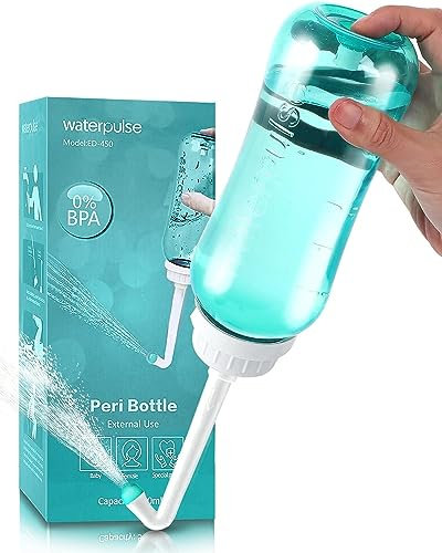 Portable Bidet Po Dusche 500 ml,Peri Bottle mit 2 Düsen Mobiles Bidet mit Taste Intimdusche wochenbett Toilette grüner