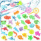 38 Pièces Jouet de Peche aux Canards Magnétique, Jouets de Bain pour Bébé Enfant Fille Garcon, Jeu d'eau Éducatif, Piscine Pêche Ensemble pour Jeu de Baignade