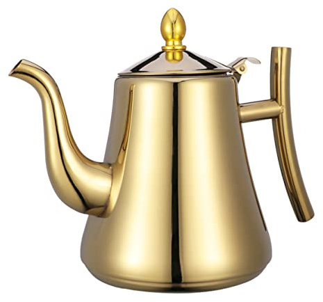 Cabilock Théière Élégante De 1 5 L Bouilloire À Thé En Acier Inoxydable Avec Passoire