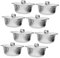 Hemobllo Lot de 8 Pots Ronds en Aluminium Recyclables avec Couvercles pour Camping Friture à Air Four et Barbecue 2000Ml Jetables et Pratiques