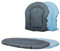 Nomi Sitzkissen EM-250009 – Wendekissen für Hochstuhl – Farbe: Pale Blue/Dark Grey – Oeko-Tex zertifiziert – Waschbar – Zubehör für Nomi Hochstuhl
