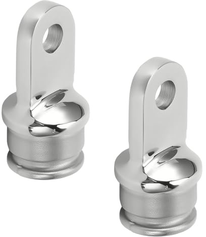 HWIMARINE Bimini Top Cap Eye End – 2,5 cm Außendurchmesser, runde Innenmontage, Marine-Qualität, Baldachin-Hardware für Boote, Yachten, Kajak, 2 Stück