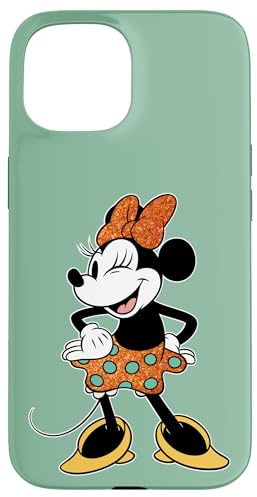 Disney Minnie Mouse in Orange & Green Color Trend Wink Pose Hülle für iPhone 15