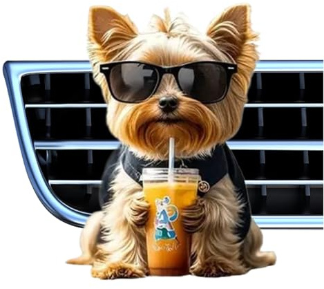 Vent Clips Luftduft 2D Flacher Acryl Diffusor | Dekorativer Hundeduft Duftspender Für Auto Zuhause Unterwegs Urlaub Sommer