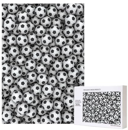 Puzzle en Bois de 300 pièces « Pile de Ballons de Football » pour s'amuser en Famille !