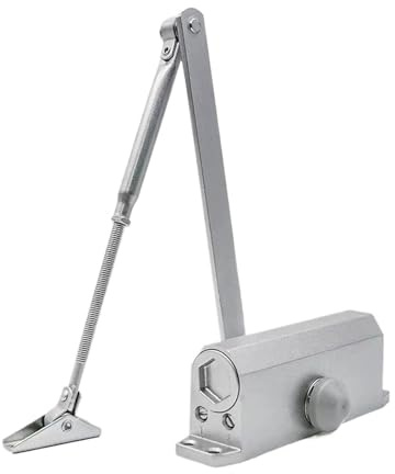Automatic Door Closer Spring Hydraulic Buffer Metal Concealed Gate Adjustable Stopper Speed Mute Closing 25 to 85KG(25-45KG)