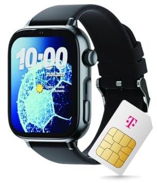 SaveWatch Plus 2 Nano SIM Kinderuhr, GPS, Kamera, SOS Knopf, Schwarz