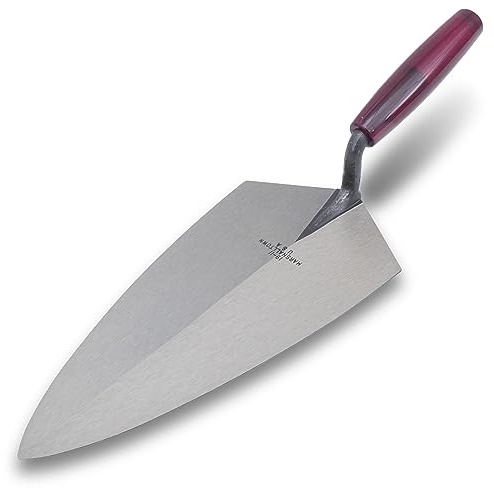 Marshalltown 11 Maurerkelle Philadelphia Style -Plastikgriff | Geschmiedeter einteiliger Hartstahl, Kunststoffgriff, 28,9 x 14,7 cm, breiter Philadelphia Fersenspreizmörtel, 19P11