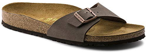 BIRKENSTOCK Classic Madrid Birko-Flor, Damen Pantoletten, Gr.-46 EU,Braun (Mocca 650)