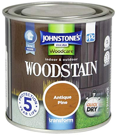 Johnstones Woodcare Quick Drying Interior/Exterior Woodstain Antique Pine 250ml