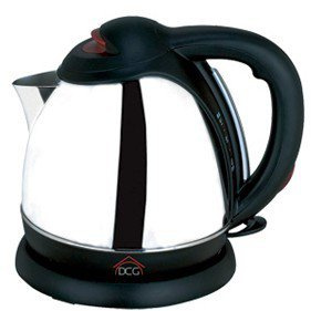 DCG Eltronic WK6298 1.8L 1850W Nero, Acciaio inossidabile bollitore elettrico