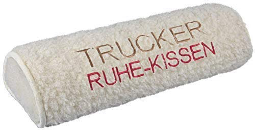 Fan-O-Menal Nackenrolle mit Einstickung - Trucker Ruhekissen - Gr. ca. 42 x 16,5 x 9,5 cm - 30064 beige