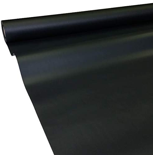 JUNOPAX 19202567 Papiertischdecke 50m x 1,00m schwarz nass- und wischfest