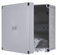 Abzweigkasten Tragschien IP66 Wand/Decke 180x182x90mm gr Kst rechteck hfr RK4 18-L