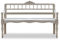 Loberon Bank Elkridge, Shabby-Stil, Kunstvolle Verzierungen, Antik-Finish, Sitzgelegenheit, Sitzmöbel, Kiefernholz, antikweiß
