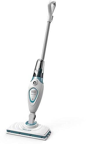 BLACK+DECKER FSM1605 Lavapavimenti a Vapore, con Panno e Tappetino di Rimessaggio, 1300 W