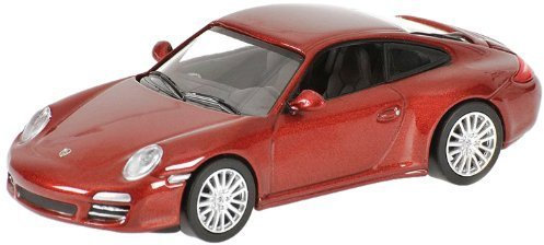 Porsche 911 Carrera 4S in red 2008 1:64 scale model by Minichamps