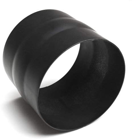 raik Rauchrohr-Adapter Verbindungsstück für 200 mm Durchmesser Ofenrohre 2 mm Stahlblech Senotherm Beschichtung Schwarz