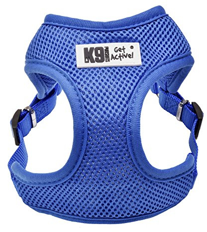 K9 Pursuits Hi Tec Mesh Dog Harness, Large, Blue | Breathable Mesh, Adjustable Fit, Lightweight Design, Comfortable Everyday Wear, Suitable for Large Dogs