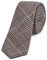 DonDon Herren Krawatte 6 cm Baumwolle dunkelrot-schwarz-braun kariert
