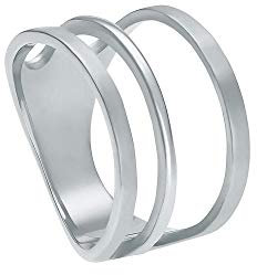 Heideman Ring Damen aus Edelstahl silber farbend matt Damenring für Frauen mit