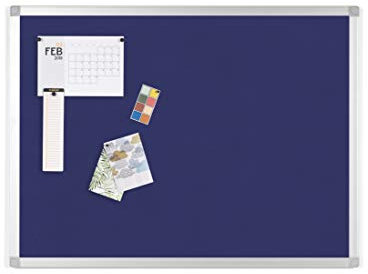 BoardsPlus - Pinnwand - 60 x 45 cm - Blauem Filztafel mit Aluminiumrahmen