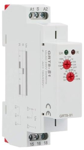 Relé de retardo - GRT8-B1 Mini Apagado Tiempo de retardo Relay Timer Relay Tipo de riel DIN AC 220V