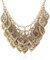 YAZILIND Vintage Gorgeous Multilayer Gold Plated Leaves Chain Collar Bib Chunky Necklace