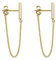 Minimalistische Kettenohrringe Damen Ohrringe mit Ketten Symbol Elegant 925 Sterling Silber Stäbchen Durchzieher Ohrringe Lange Quaste Einfädler Ohrringe für Frauen Herren (Gold, 6)