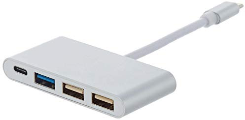 Multi Adaptateur 4 en 1 Type C pour Samsung Galaxy Note 10 Smartphone Hub 2 Ports USB 2.0 1 Port USB 3.0 (Argent)