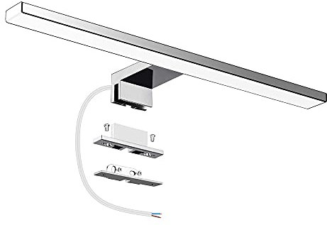 Azhien LED Spiegelleuchte Badezimmer 10W 820LM 40cm Kaltweiß 6500K, 3in1 Montage IP44 230V Wandleuchte Spiegellampe 400mm,Kein Flimmern Badezimmerschrank Spiegelleuchten