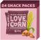 LOVE CORN: Barbecue (BBQ) | Roasted Crunchy Corn - Gluten-Free - Plant based & Vegan - Healthy Snack - Low Calorie - (Box of 24 bags, 20g each)