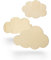 Kleenes Traumhandel Holzwolken - Herz aus Wolken - Wanddeko Wolke - Wolkenscheiben - Wolkenform aus Holz für Kinderzimmer, Schlafzimmer, Wohnzimmer - (Größe) (30 cm breit)