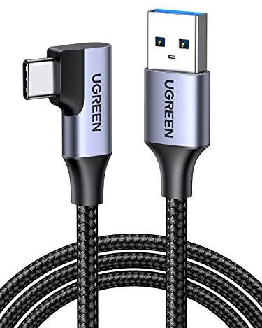 UGREEN Câble USB 3.0 vers USB C Coudé Charge Rapide et Data Sync 5Gbps Compatible avec iPhone 16 Plus Pro Max 15 Galaxy S24 Plus Ultra S23 S22 A55 A35 A15 Redmi Note 13 Pro 12 P60 Manette PS5 (2M)