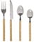 5 FIVE Secret de gourmet - Posate 24 pezzi posate in acciaio inox manico aspetto legno